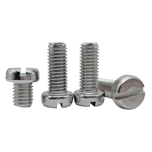 304 Stainless Steel Slotted Cheese Head Screws M1.6/M2.0/M2.5/M3/M4/M5/M6/M8/M10 (M2-0.4 x 5mm, 200pcs)