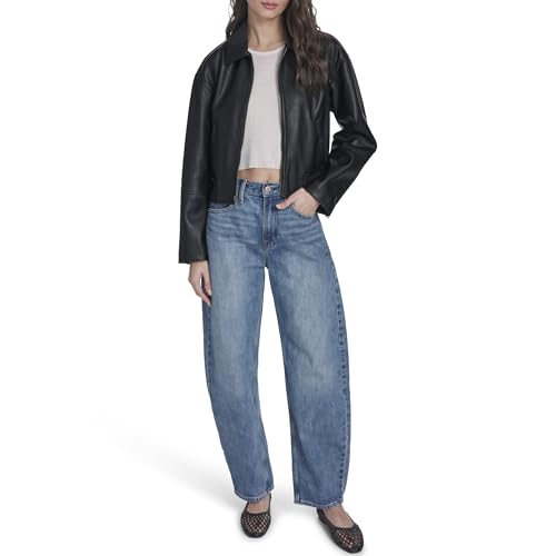 Image of Levi's Women's Faux Leather Bomber With Laydown Collar