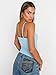Trendy Queen Womens Tank Summer Tops Spring 2026 Camisole Square Neck Teen Y2k Cute Spaghetti Crop Going Out Girls Sleeveless Fashion Shirts Clothes Outfits Basic Workout Gym Casual Baby Blue XL