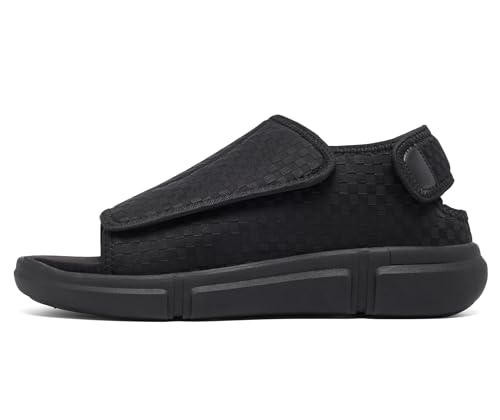 Men's Open toe Diabetic Sandals Wide Width Adjustable Straps Arch Support Lightweight & Breathable Mesh for Comfort and Pain Relief4