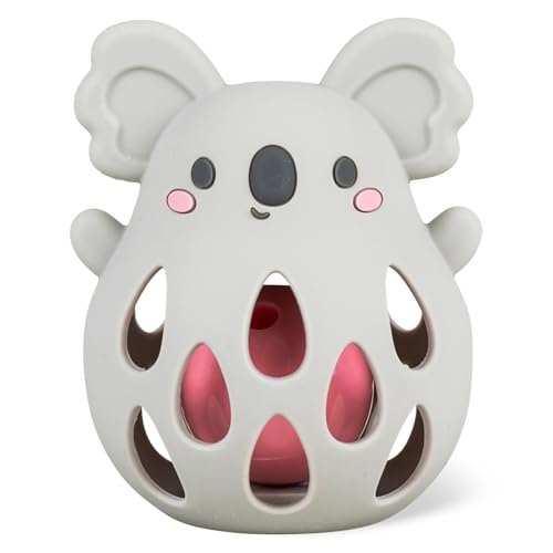Image of Tiger Tribe Silicone Koala Rattle - BPA-Free, Soft Sensory Toy for Newborns, Gentle Sound, Easy Grip for Little Hands, Food-Grade, Ideal for Baby 0-2 Years