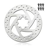 140mm Disc Rotor Brake, Stainless Steel Bike Rotors Bicycle Brake Disk, 6 Hole Bike Discs with 6 Bolts for Electric Scooter Road Mountain Bikes BMX MTB