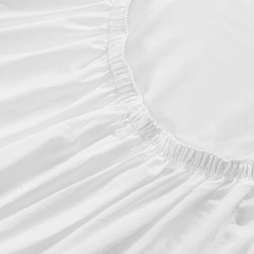 Image of Tommy Bahama | Cool Zone Collection | Sheet Set - 100% Percale Cotton, Crisp & Cool, Lightweight & Moisture-Wicking Bedding, Oeko-Tex Certified, California King, White