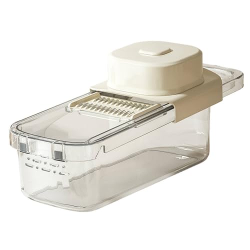 Qianly Rebanador Verduras con Intercambiables Multicuchillas Rebanador Verduras con Protector Manos Manual Rallador para Cocineros