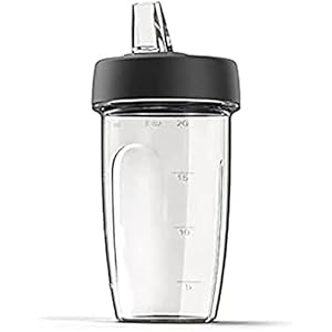 Kenwood Smoothie-To-Go Xtract, KAH740PL, Accessoire voor Standmixers, Twee 0.6 L Bekers met Deksels, Roestvaststalen Messen, Zwart