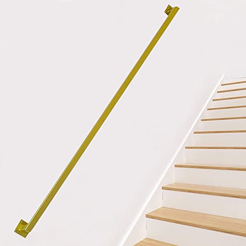 Rampe d'escalier dorée en acier galvanisé élégante avec support mural de sécurité