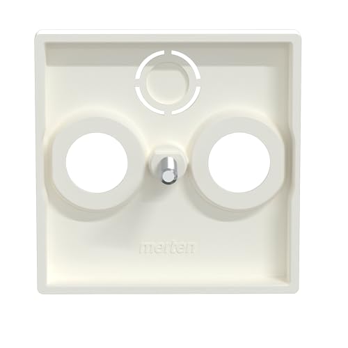 Schneider Electric Merten Zentralplatte für Antennensteckdose, System M, polarweiss glänzend, Artikelnummer 296719, 1 Stück