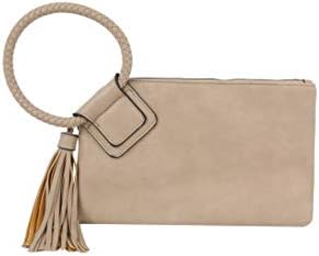 Fashion Clutch Wristlet Evening Bags Purse Wallet For Women Vegan Leather by Metro Muse (Velvet Taupe) Small