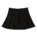 Bienzoe Girls School Uniform Skirt: Kids Adjustable Waist Pleated Dance Skort 14 Black