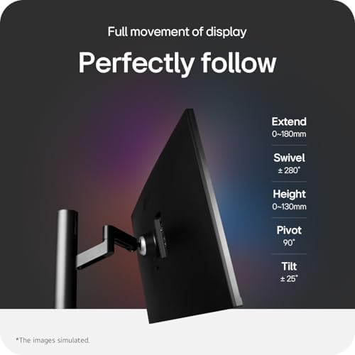 LG Ultrafine Ergo 32UN880K 31.5” 4K UHD Monitor, IPS Display, HDR 10, DCI-P3 95% Color, USB-C, Adjustable Ergonomic Stand, Height/Tilt/Swivel/Pivot, VESA Compatible, Eye Care Technology by LG - Image 2