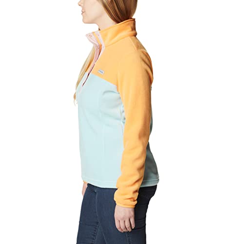 Image of Columbia Womens Benton Springs Half Snap II Pull Over Fleece Jacket, Dark Stone /Canoe /Vintage Blue, 3X