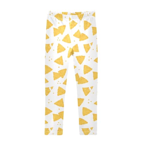 Girls Leggings Nachos Snack in Cartoon Toddler Girls Clothes Leggings for Girls Toddler Girls Leggings 3-4T