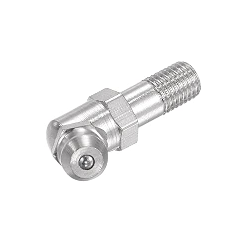 Image of uxcell Metric Nickel Plated Brass Straight Grease Fitting M6 x 0.75mm Thread Hydraulic Lengthened Grease Fitting Accessories