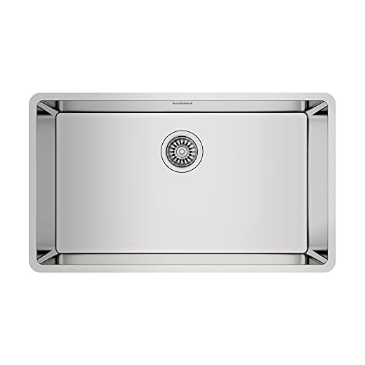 TEKA Fregadero Bajo Encimera 1 Cubeta Acero Inox 18/10, Radio R15, Desagüe Válvula Canasta 3½” y Sifón, SilentSmart, Profundidad 200mm, Mueble 80cm, Accesorios de Fijación, Modelo Be Linea RS15 71.40
