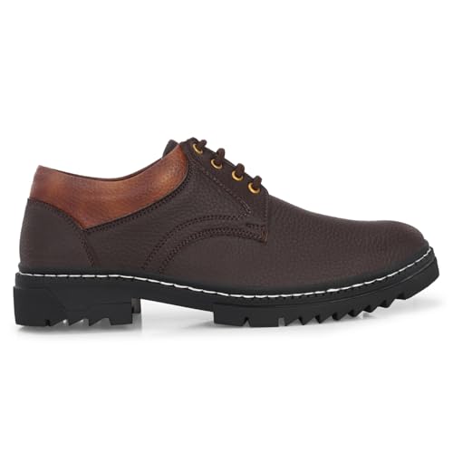 Image of Centrino Lace-Up Men's Formal Shoe | Stylish with Soft Cushioned Insole | Sleek Lace-Up Design for Formal Look | Durable with Anti-Skid Sole | Ideal for Office Wear (9290)