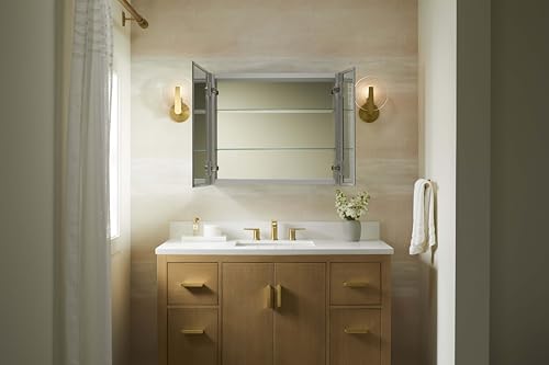 image for Kohler 55064-NA Embark Slim Medicine Cabinet Mirror, Adjustable Shelve