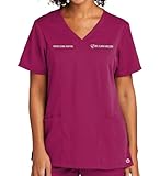 TEEAMORE Custom Embroidered Women's Medical Scrub Set Add Your Text Medical Premiere Flex V-Neck Top & Bottom