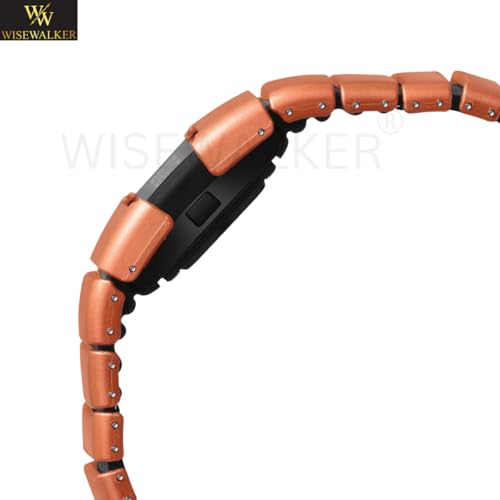 Image of WiseWalker Unisex GenZ Luxury Style Digital Gold Watch Unique Band with LED Display Digital Watch | Retro Digital LED Watch Black Display Screen Modern Fashion Timepiece | Wristwatch For Men and Women