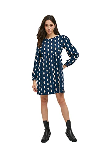 Robe courte imprimé œufs durs motif graphique décalé et coupe fluide