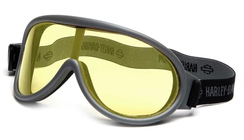 Harley-Davidson Men's Glory Days Fixed Foam Goggles, Yellow Polycarbonate Lens