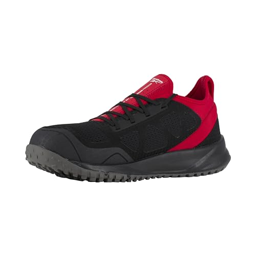 Image of Reebok Work Mens All Terrain Slip Resistant Steel Toe Work Safety Shoes Casual - Black