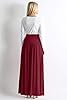 Burgundy Skirts for Women Ankle Length Skirt Casua... #3