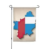 Abstracto Luxemburgo Bandera Map04 Impresión Jardín Patio Vacaciones Fiesta Boda Decoración al aire libre Casa Porche Granja Bandera estacional Exterior