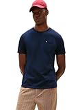 Tommy Hilfiger mens Tommy Hilfiger Men's Short Sleeve Crewneck With Pocket T Shirt, Tommy Navy, X-Large US