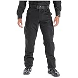 5.11 Pantalon tactique pour homme, TDU Ripstop Pantalon de travail cargo pour police, opérateur et patrouille, noir, taille XL/régulier, style 74003ABR