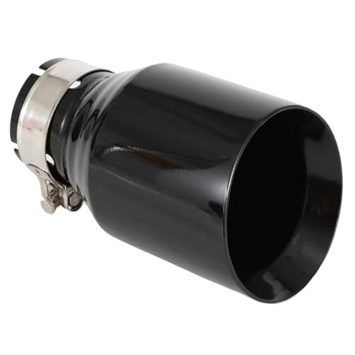 Terminales de escape para evitar corrosión tubo coche acero inoxidable negro brillante universal