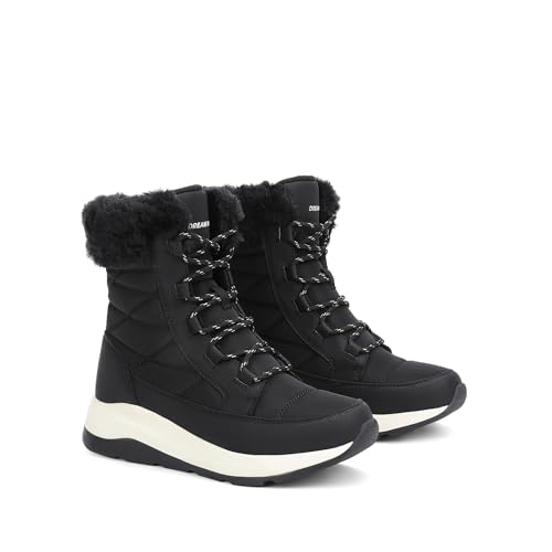 DREAM PAIRS DREAM PAIRS Women's Winter Snow Boots Waterproof Lightweight Warm Faux Fur Lined Insulated Outdoor Ladies Mid-Calf Booties,Size 12,Black,SDSB2423W