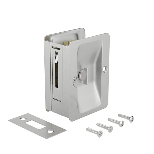 Image of Richelieu | Onward Privacy Pocket Door Pull, Rectangular, Brushed Nickel