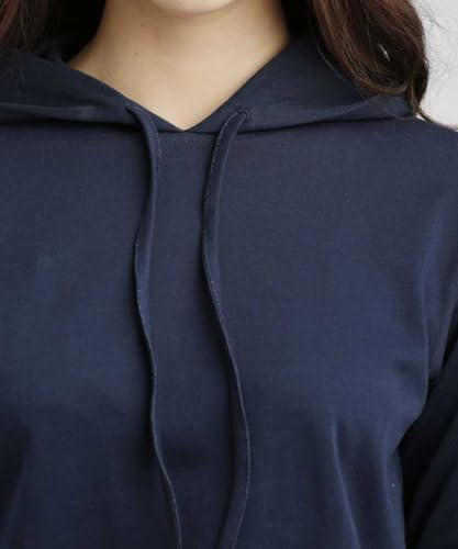 Image of Girls and Womens Long Sleeve Casual Solid Crop Top Hoodies (Foe Summer and Winterwear Both)