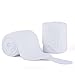 Y.J TAILS Horse Polo Wraps 2.5m Soft Fleece Polo Wraps Equestrian Leg Bandage Wrap Set of 4 Packs (White - 2.5m)
