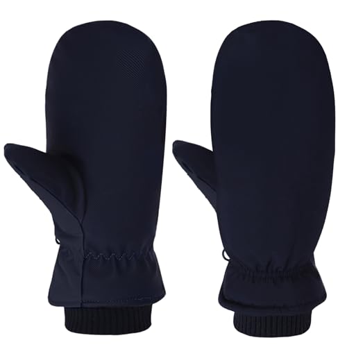 Bseical Guanti Invernali Donna, Guanti Sci Uomo, Muffole, Guanti Termici Schermo Tattile Invernali Caldi Per Moto Bici Mtb Equitazione Ciclismo Impermeabili Nero (uomo)