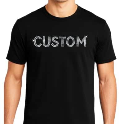 Amazon.com: Custom Rhinestone Bling T-Shirt for Men – Personalized ...