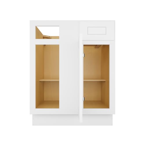 Image of Furinno Shaker Blind Bases Kitchen Cabinet, Ready to Assemble, 24 D x 36 W x 34.5 H, White