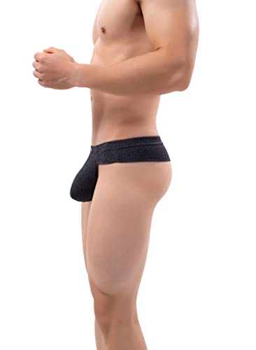 iKingsky Men's Cheeky Thongs Breathable Mini Cheek Underwear Sexy Low Rise Bulge Under Panties for Men2