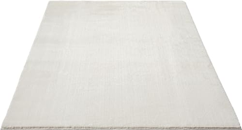 the carpet Relax Moderner Flauschiger Kurzflor Teppich, Anti-Rutsch Unterseite, Waschbar bis 30 Grad, Super Soft, Felloptik, Creme… – Ansicht 5