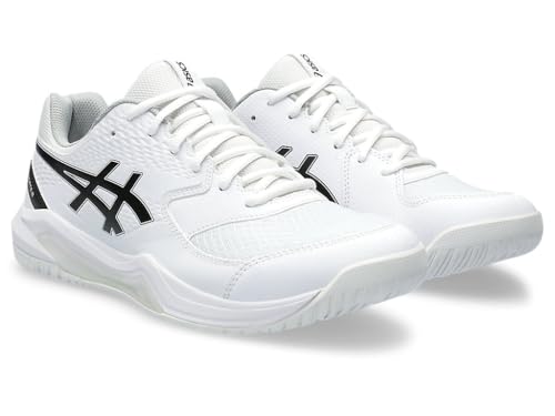 ASICS Men's Gel-Dedicate 8 Tennis Shoes, 10.5, White/Black