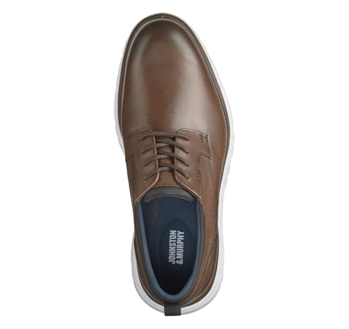 Johnston & Murphy Men's Jenkins Plain Toe Shoe, Mahogany Leather, 13 M2