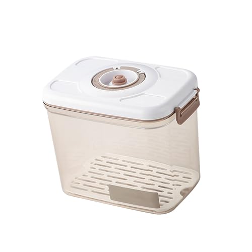 コンテナ 真空保存 2.7L 密閉 保存 容器 キャニスター 収納 湿気を防ぐ 透明 食材鮮度 栄養保持 加熱 冷凍OK 日付表示 コーヒー豆、食材、お茶(手動ポンプヘッド付き)