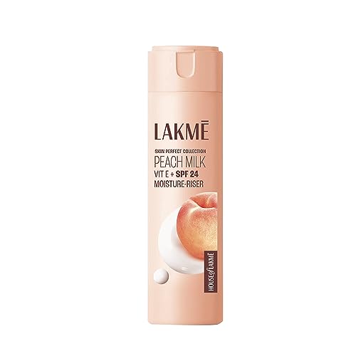Lakme Peach Milk Moisturizer SPF 24 Sunscreen Lotion,Locks Moisture For 12 Hrs,Sun Protection,120 Ml For Rs. 140 @ 50% off