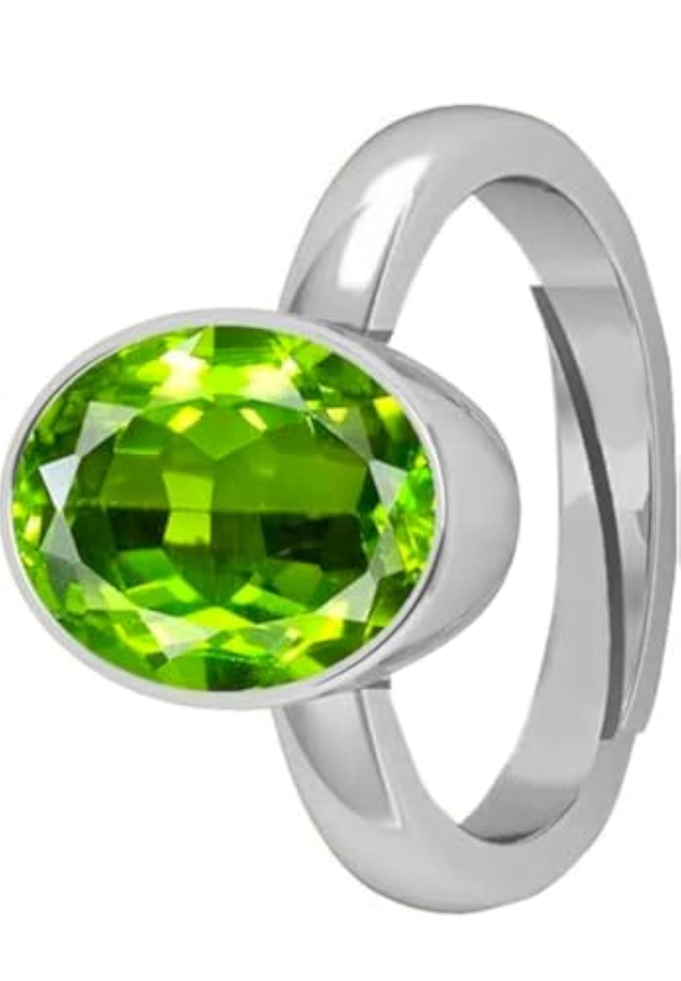 11.25 Ratti Certified Natural Green Peridot Adjustable Ring, Unisex