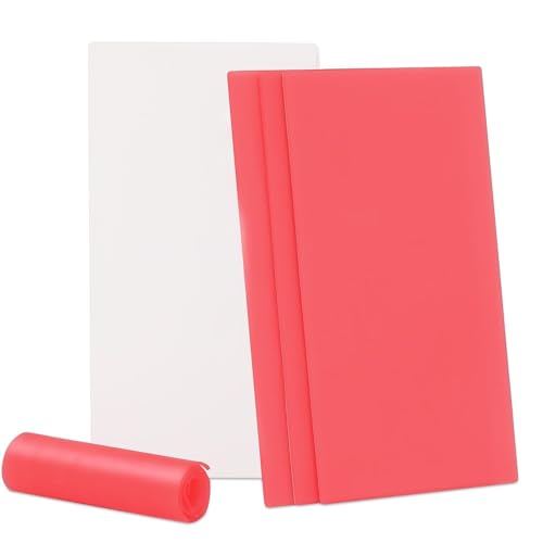 Dental Base Plate Wax Sheets，Cannot be Used for dentures Pink Baseplate Casting Modeling Molding Wax Non Shrink Jewelry Wax Carving Red Utility Bite Wax Dentist Lab Supply 20PCS