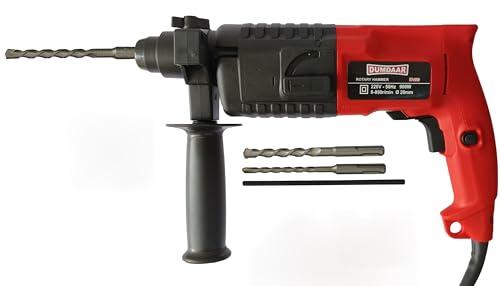Image of Inditrust Dumdaar 900W Rotary hammer drill machine 20mm WITH 3pc Bit and carrying box (RED)