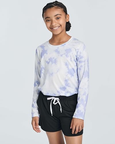 Real Essentials 4 Pack: Girls Dry-Fit Long Sleeve Active Crew Neck T-Shirt - Super Soft Tee2