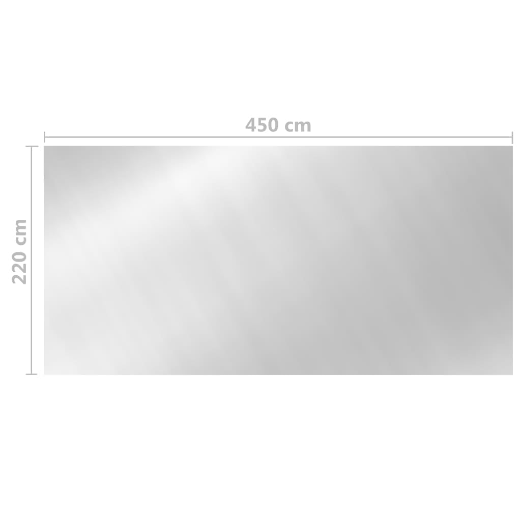 Telo di copertura per piscina, 450 x 220 cm, in polietilene, resistente alle intemperie, protezione del pavimento, telone isolante per trattenere il calore in estate e inverno