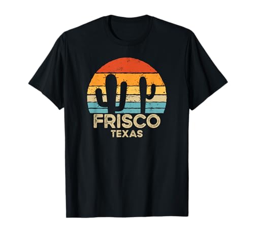 Atardecer Retro Frisco Texas Camiseta