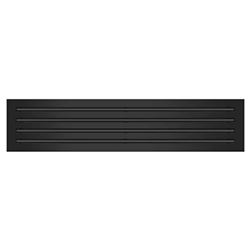 Image of BUILDMART - 36x8 Modern AC Vent Cover - Decorative Black Air Vent - Standard Linear Slot Diffuser - Register Grille for Ceiling, Walls & Floors - Texas Buildmart